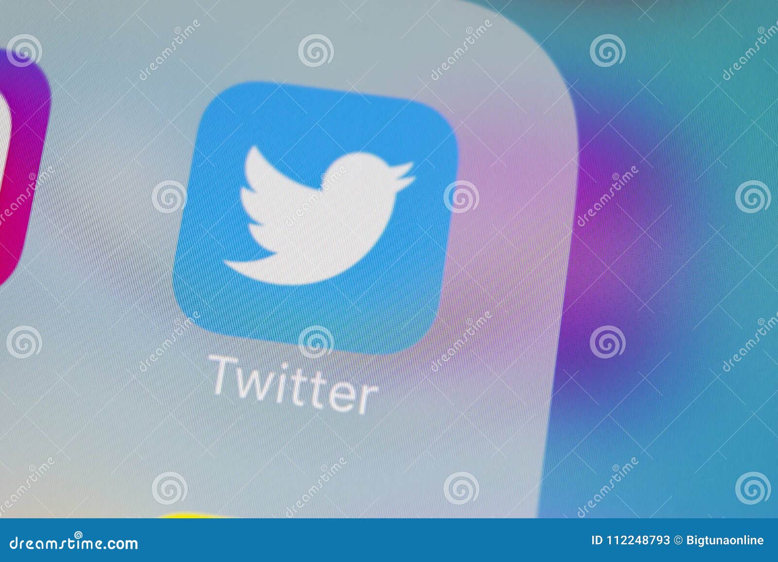 Twitter Application Icon on Apple IPhone X Smartphone Screen Close-up