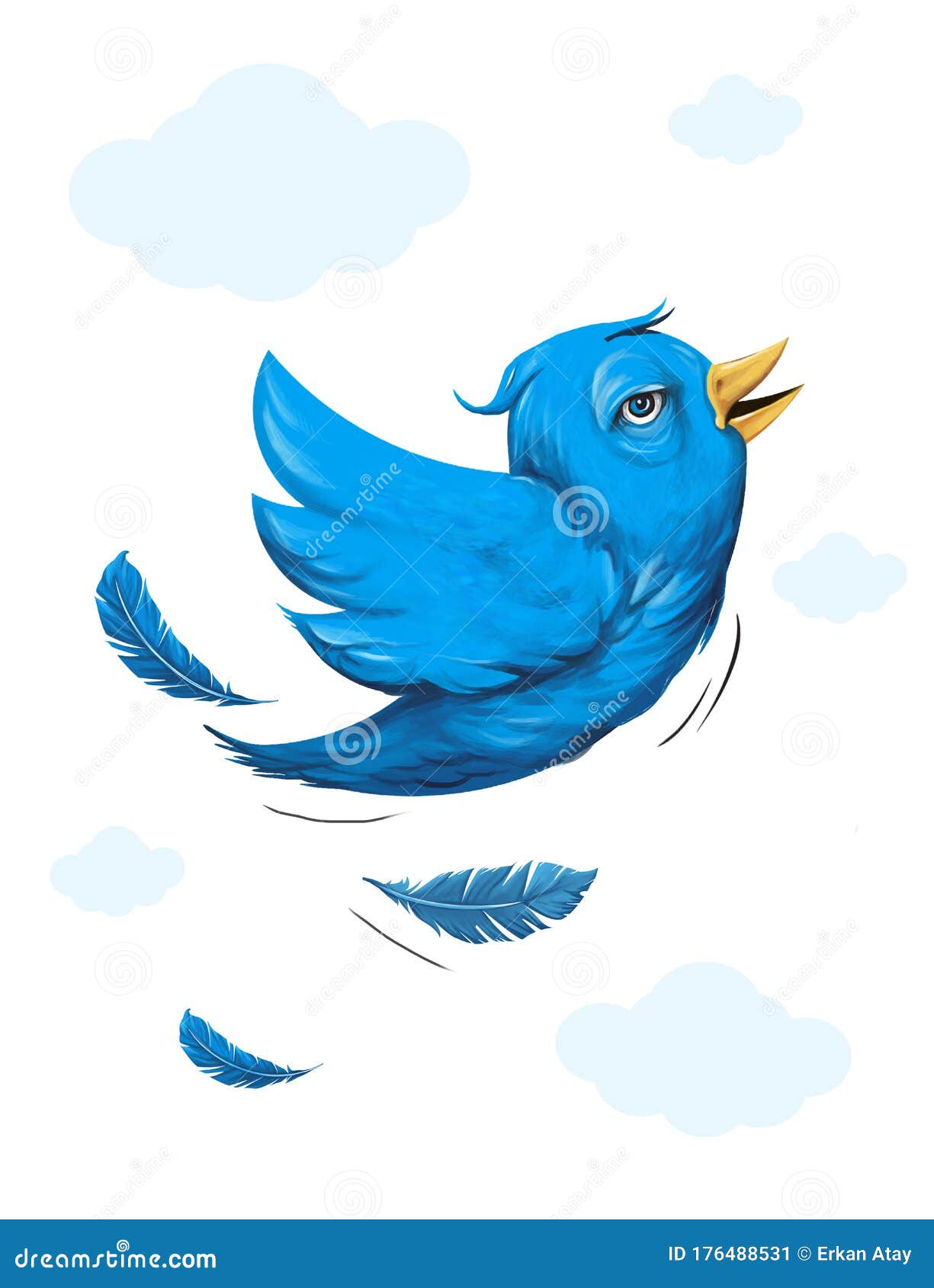 Twitter Bird Icon Illustrated Editorial Photo - Illustration of cartoon,  marketing: 176488531