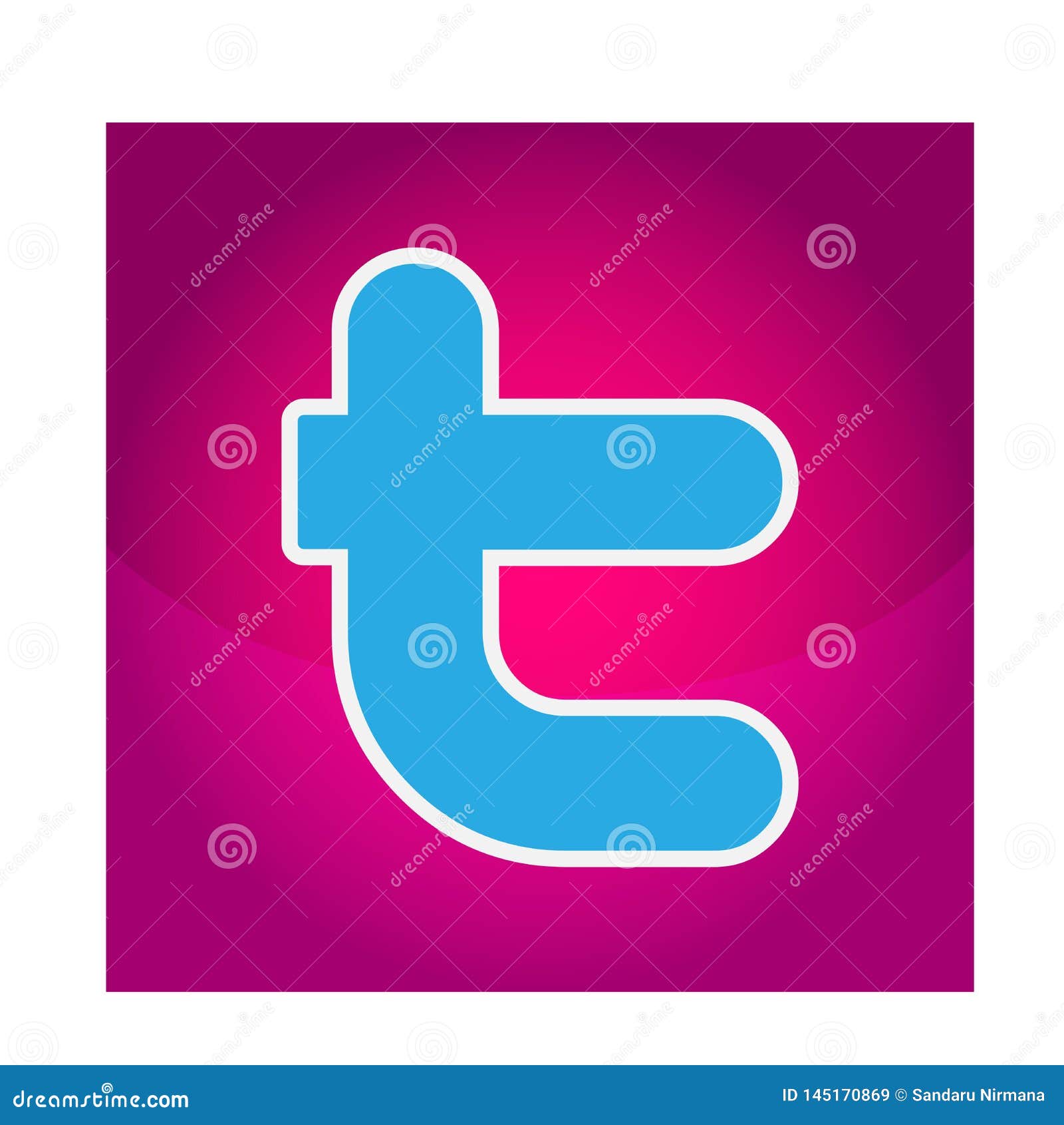 Twitter Logo Icon Vector Illustrations On White Background Editorial Stock Image Illustration Of Element Online