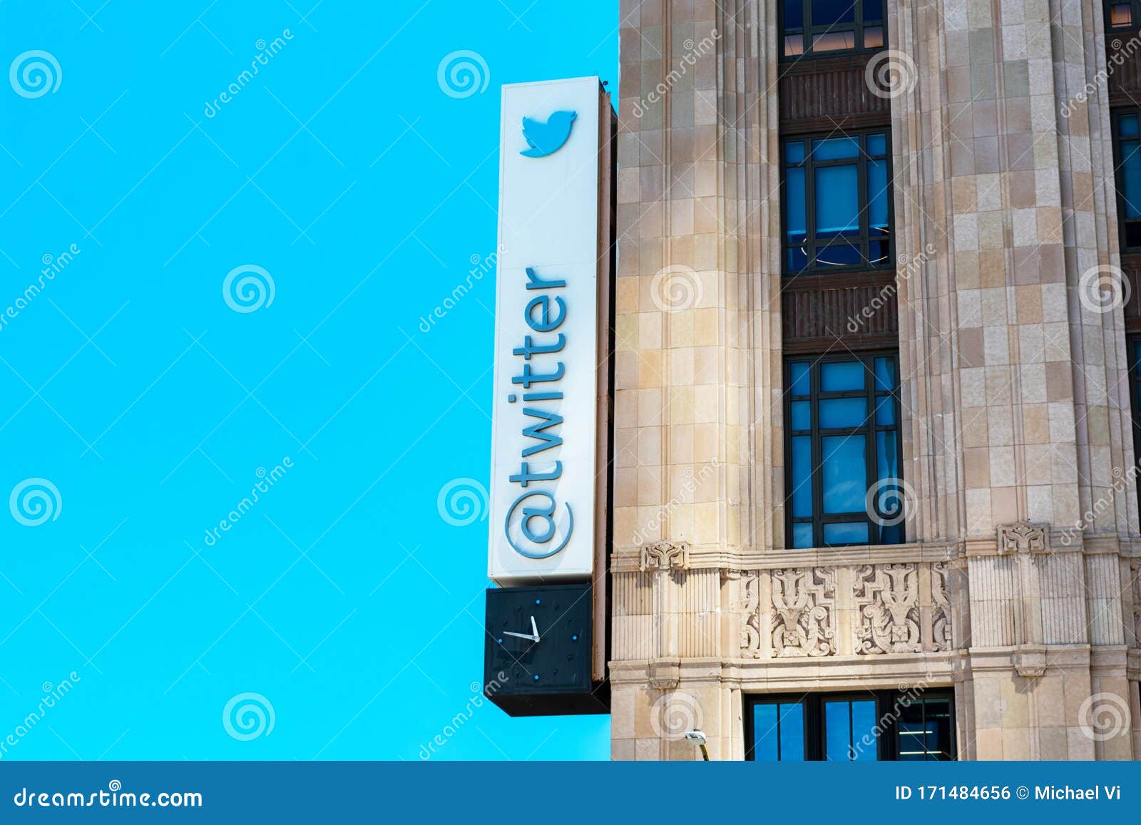 Twitter Sign And Logo On Facade Of Global Headquarters Building At 1355 twitter-sign-and-logo-on-facade-of-global-headquarters-building-at-1355