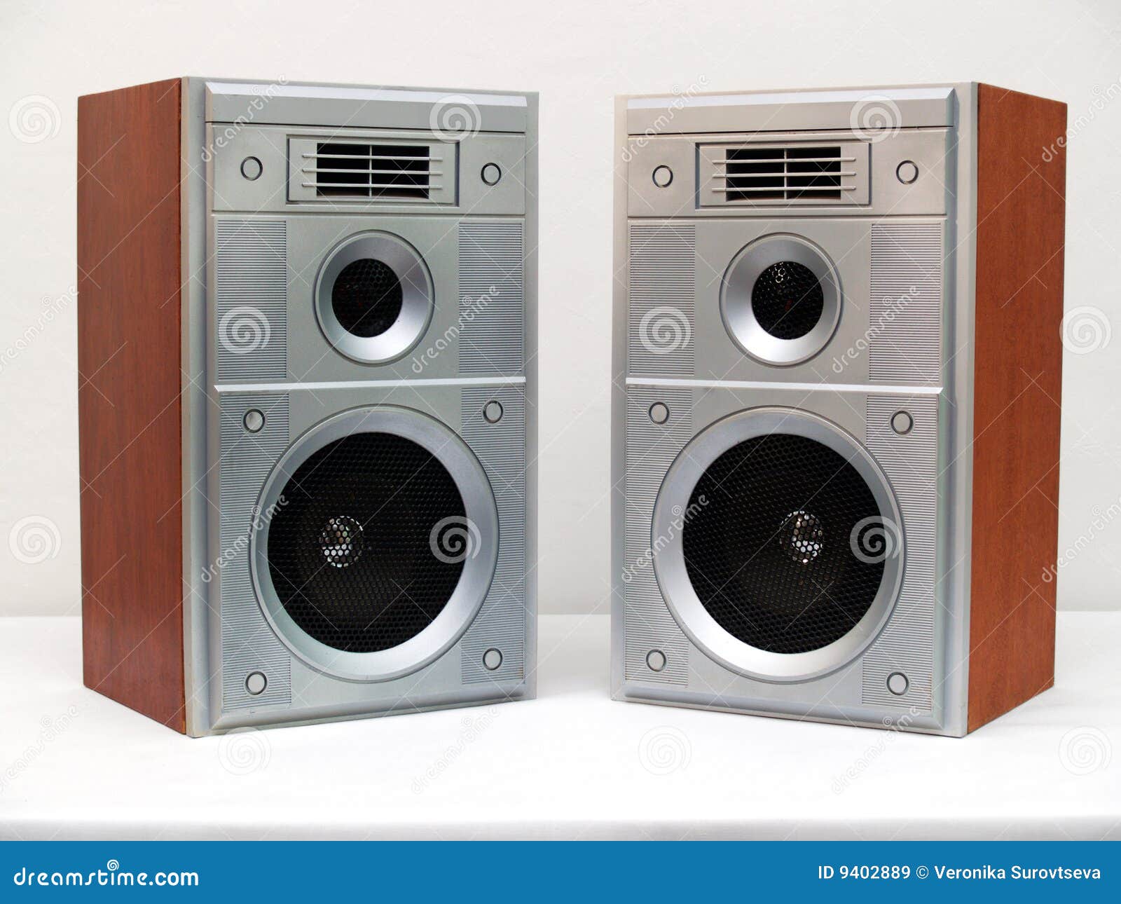 Two acoustic system boxes stock image. Image of equipment 9402889