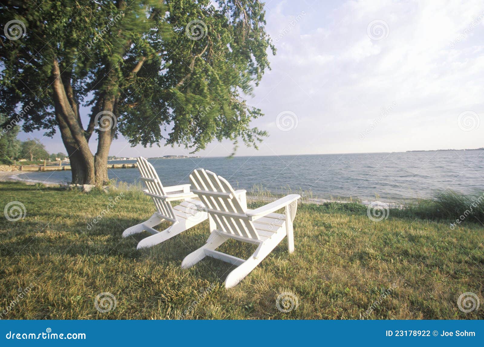 two adirondack chairs