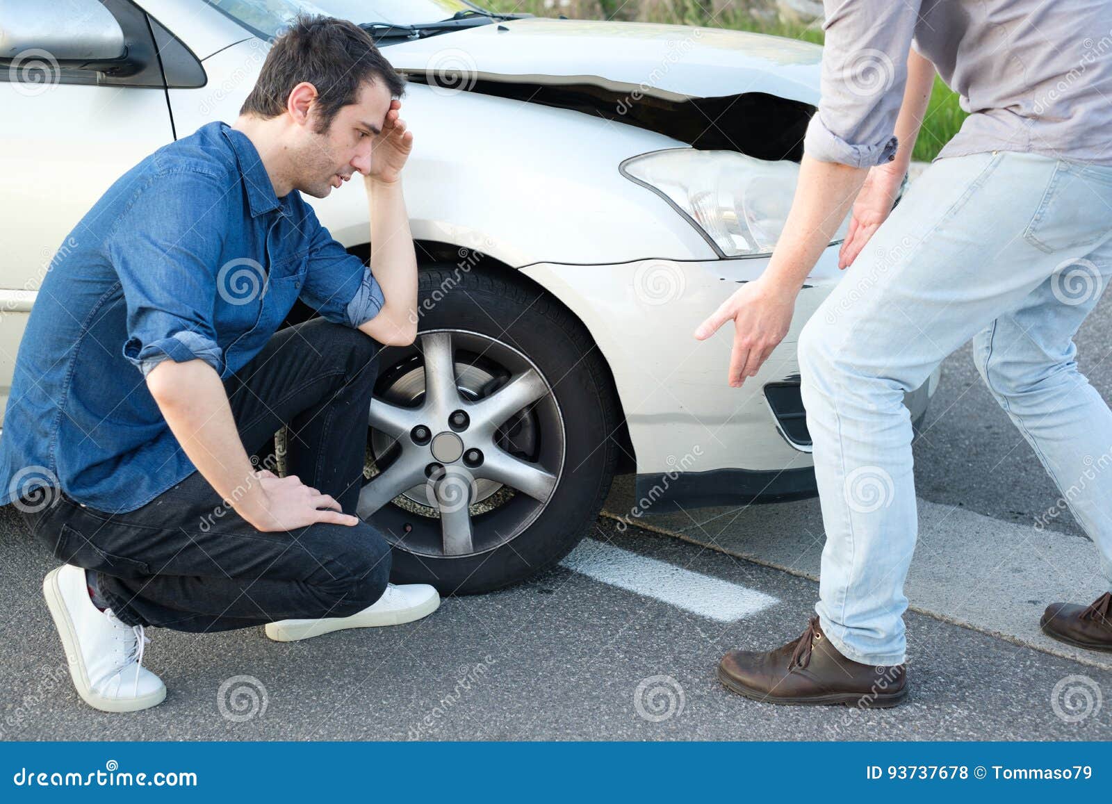 Two Angry Men Arguing after a Car Crash Stock Photo Image of pileup, dangerous 93737678