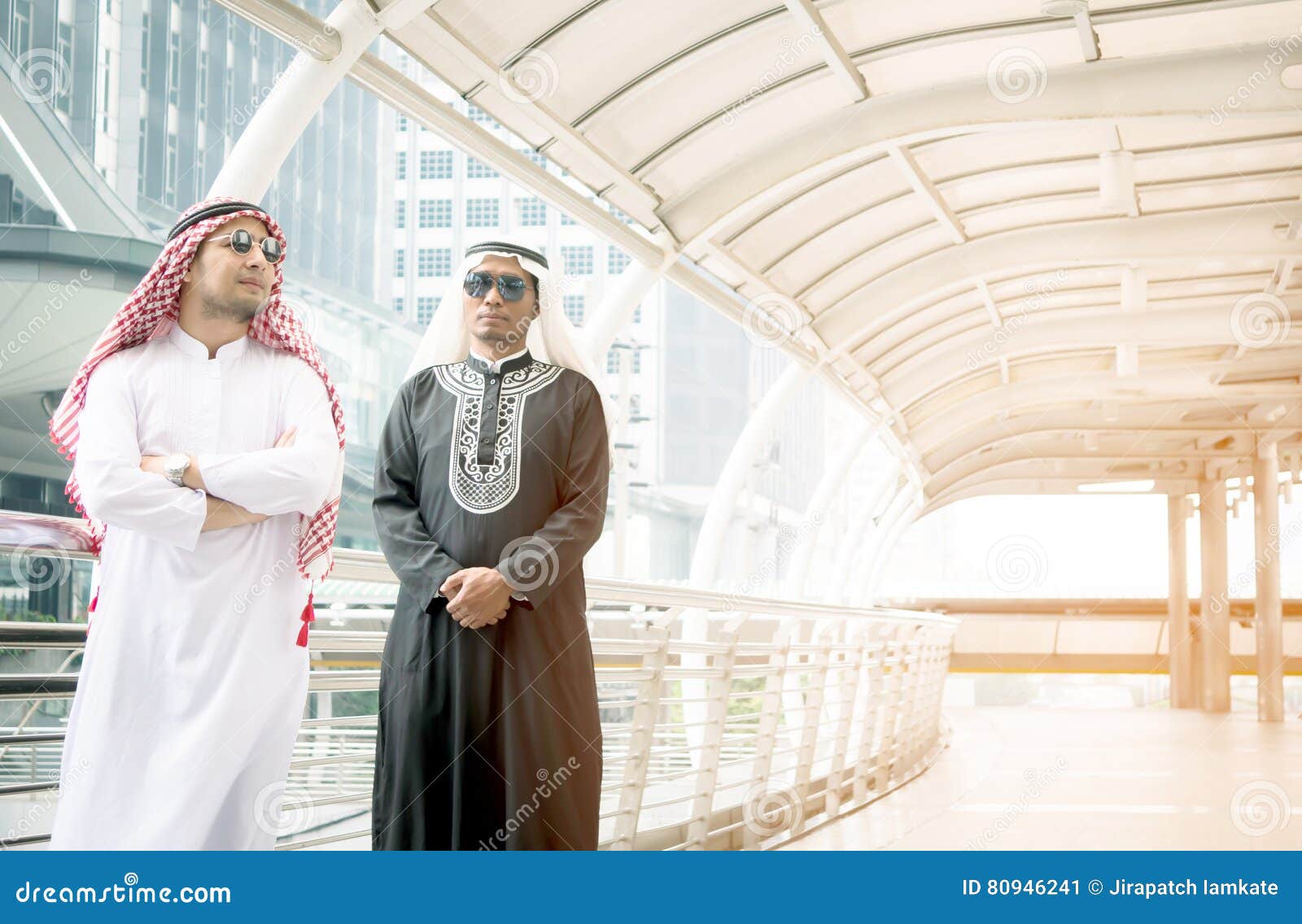 Two Arabian Business People Standing Together Stock Image - Image of ...