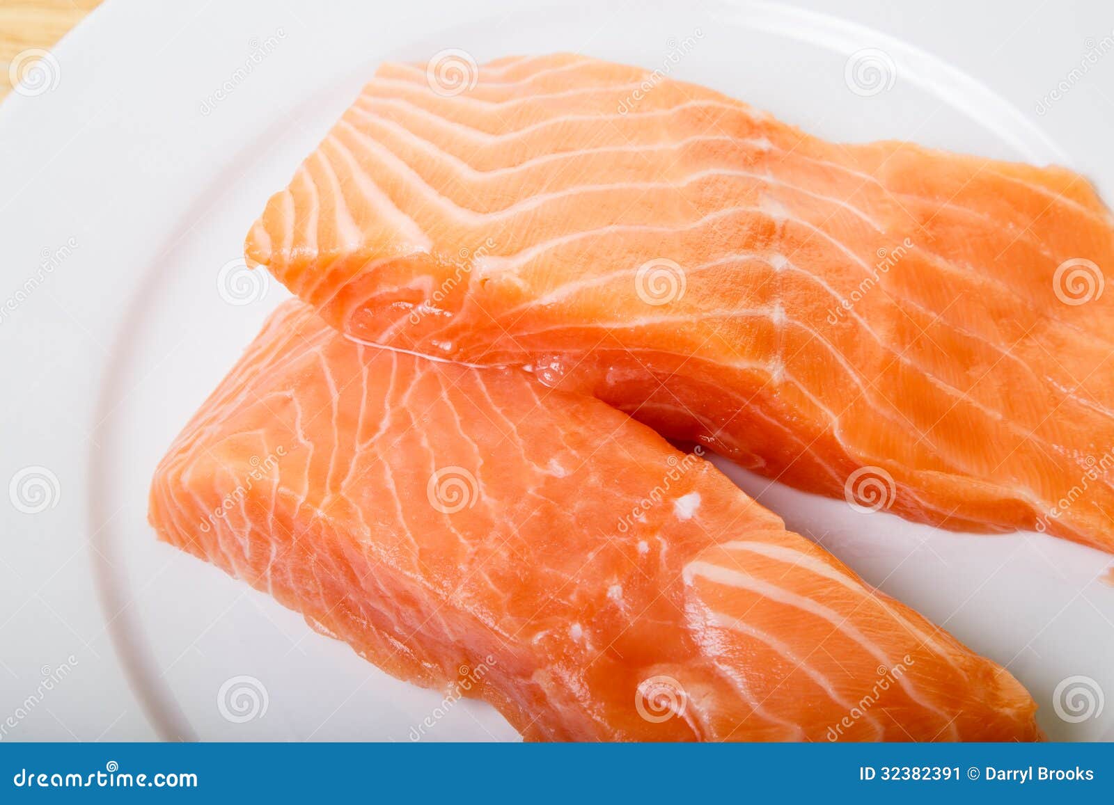 Two Atlantic Salmon Fillets Closeup Stock Image - Image of white ...