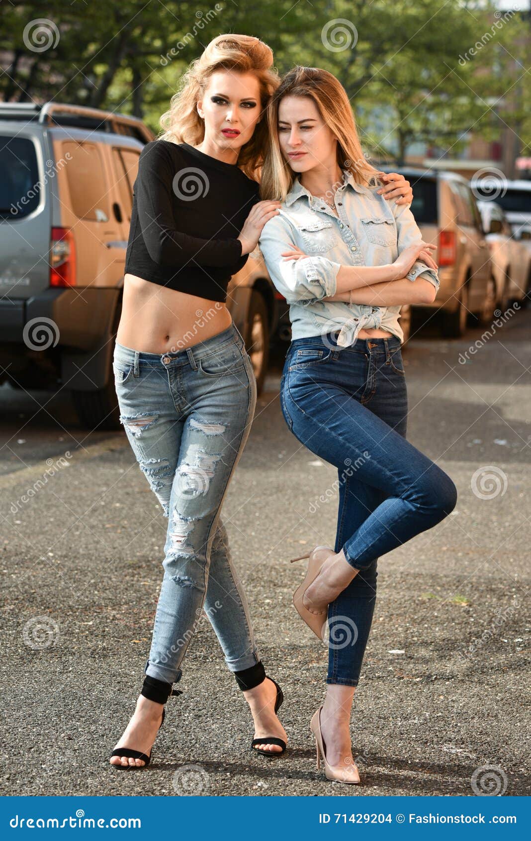 Two Attractive Fashionable Models. Stock Photo - Image of girlfriend ...