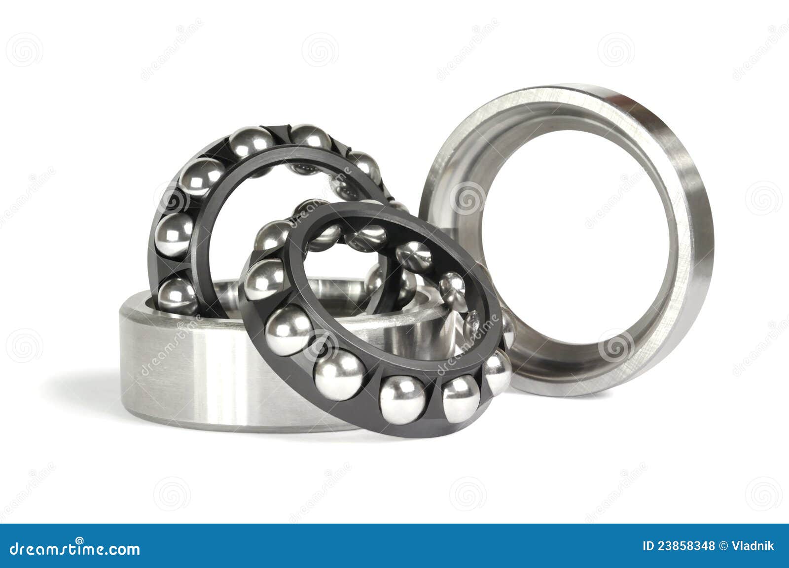 Two ball bearings stock photo. Image of round, technology 23858348