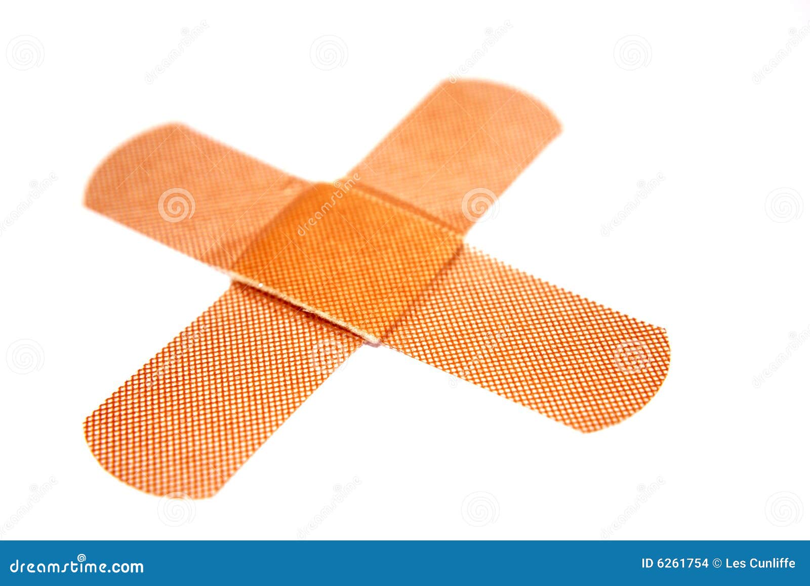 Two Bandaids In Cross Shape Stock Photo Image 6261754