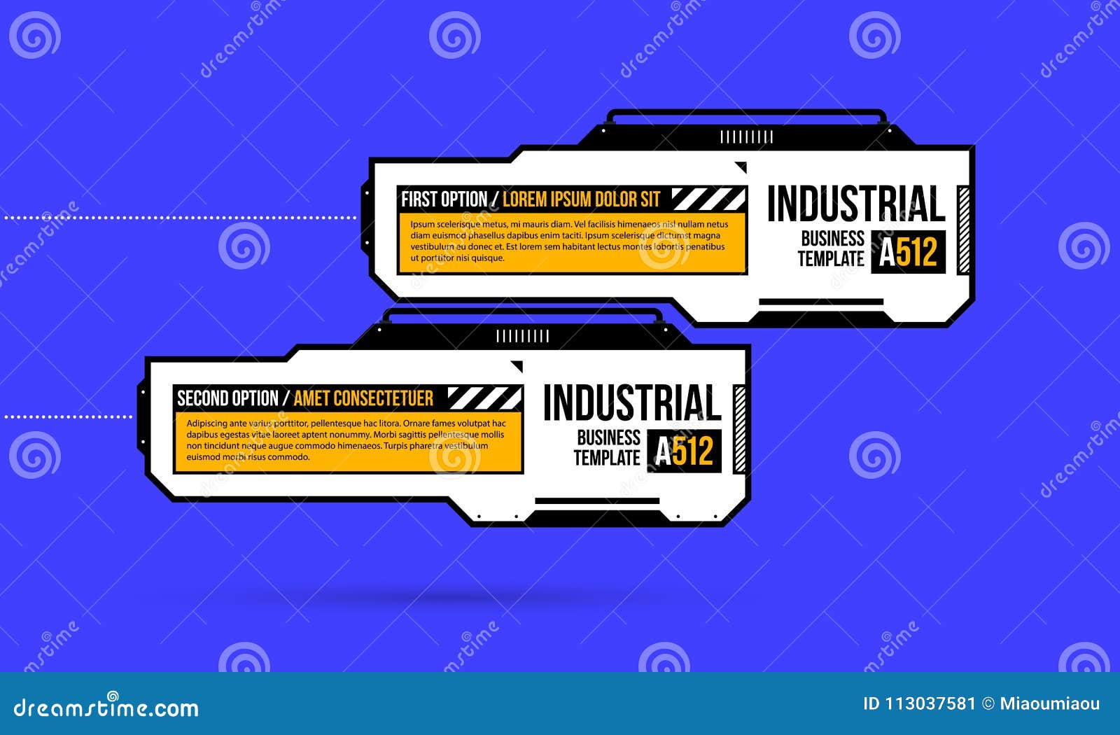 Two Banners/options with Hitech Elements in Geometric Industrial