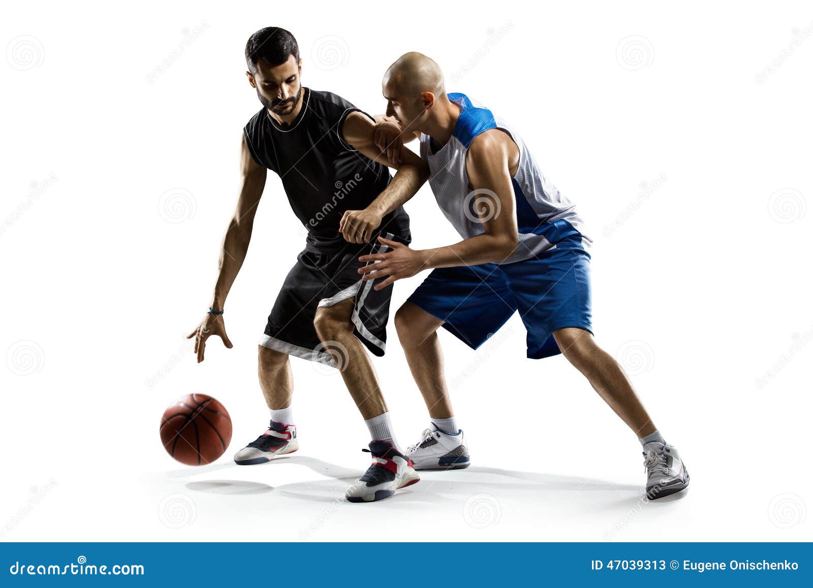 Two Basketball Players On The Court Royalty-Free Stock Photo