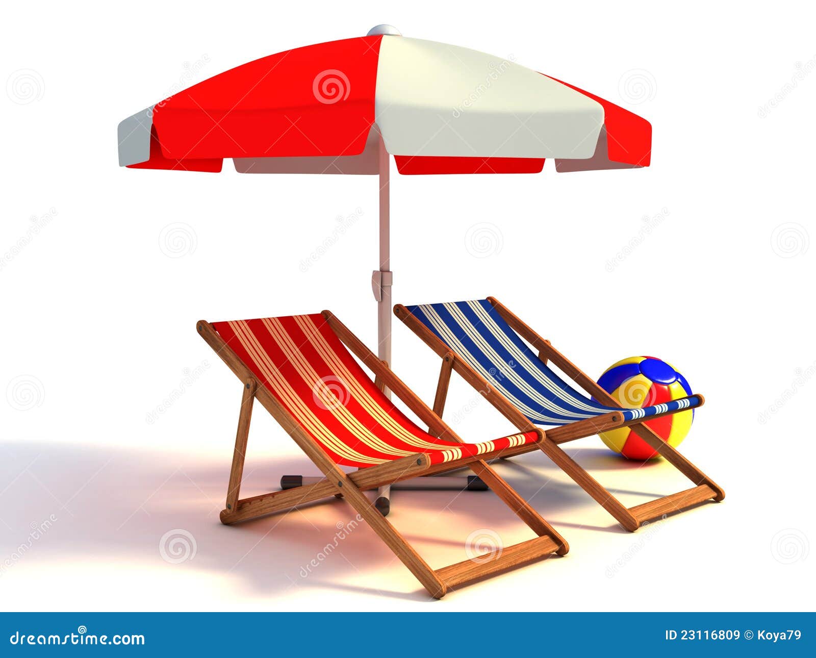 two beach chairs under sunshade