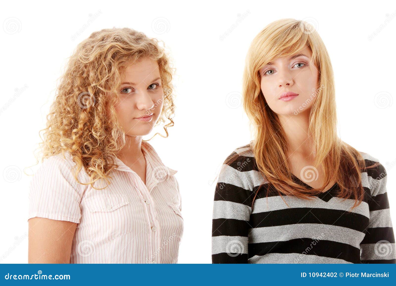 Two Beautiful Blond Teen Girlfriends Stock Photography Image 10942402