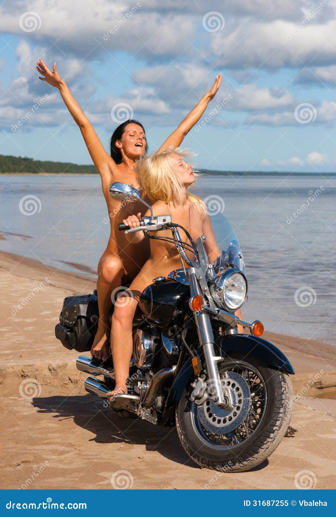 Motorcycle women naked
