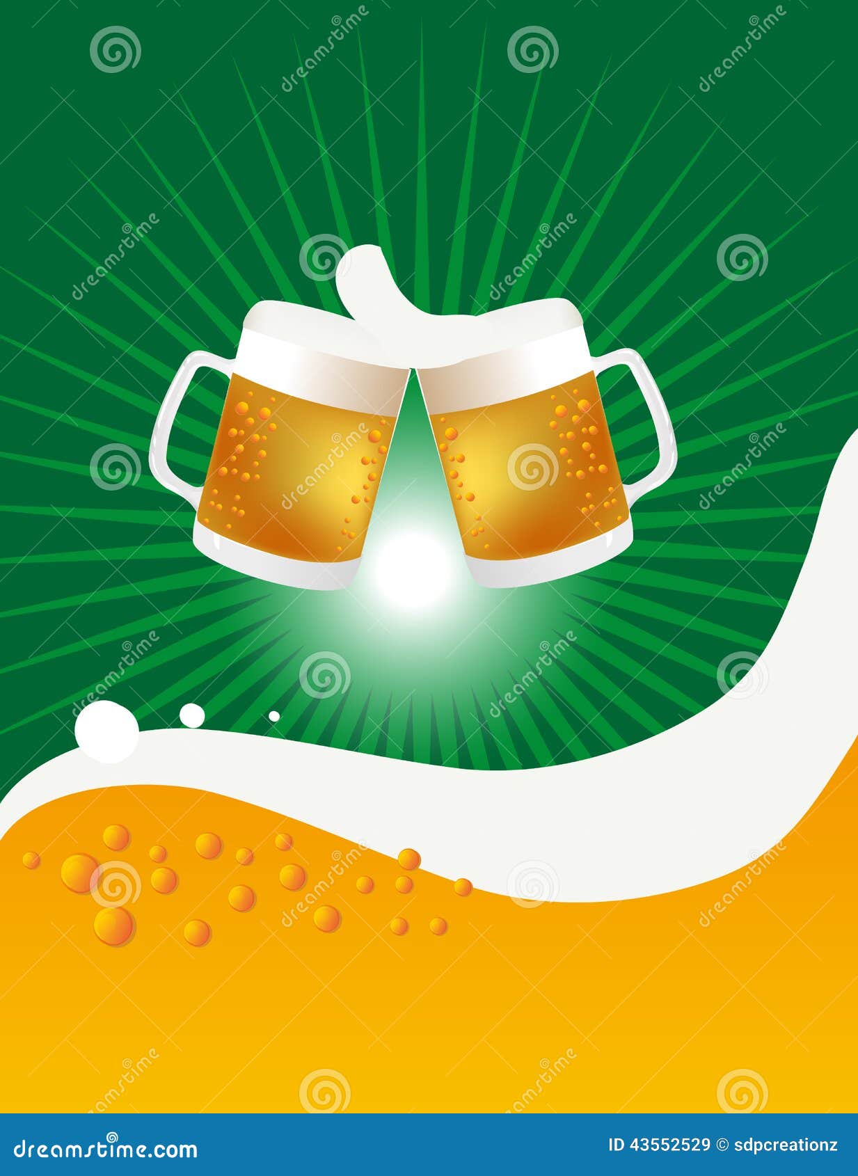 Two Beer Mugs And Cheers stock vector. Illustration of liquid 43552529