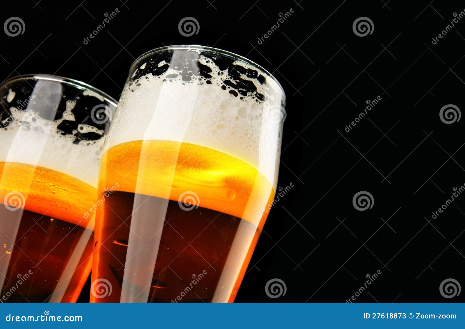 Two beers stock image. Image of froth, full, alcohol 27618873