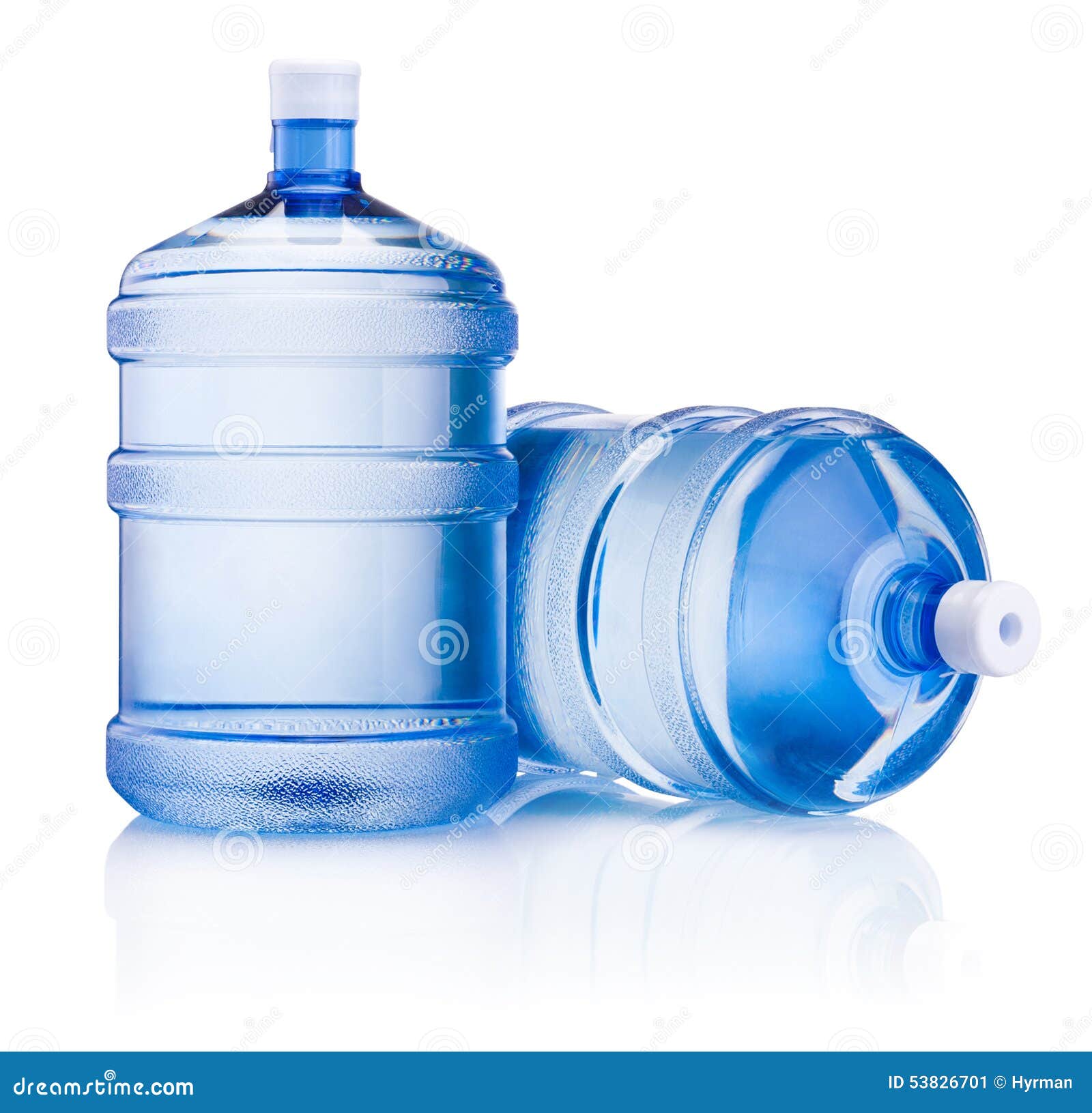 Two Big Bottle Of Water Isolated On White Background Stock Photo Image 53826701