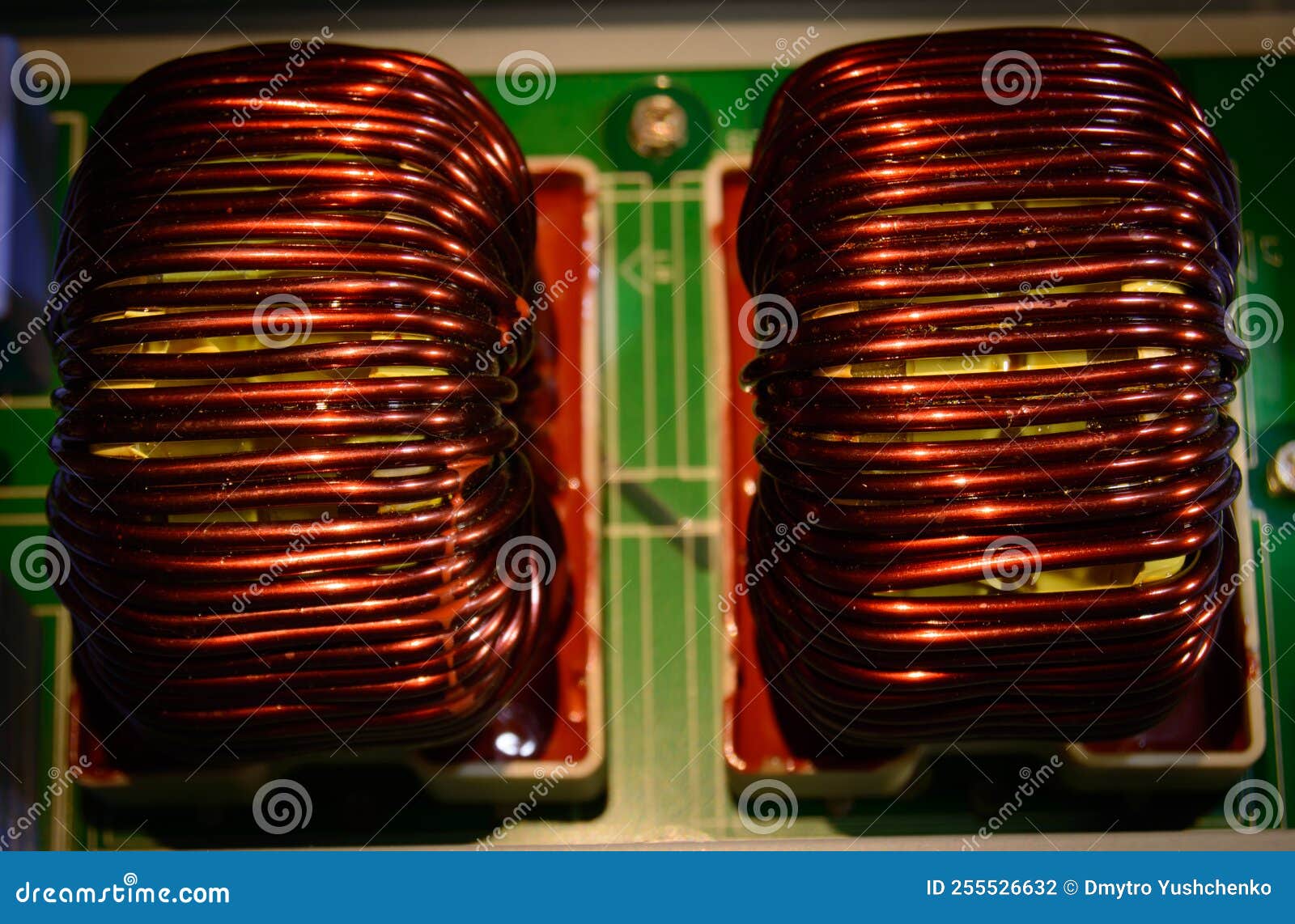 two big chokes for you to remove all the noize from the system - close up photo. background picture.