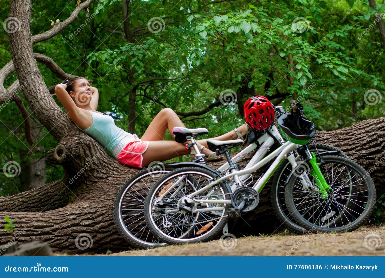 Two bikes outdoors stock photo. Image of horizontal, beautiful 77606186