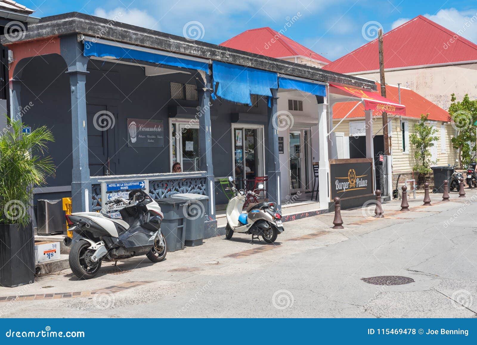 Shopping in Gustavia editorial stock photo. Image of sidewalk