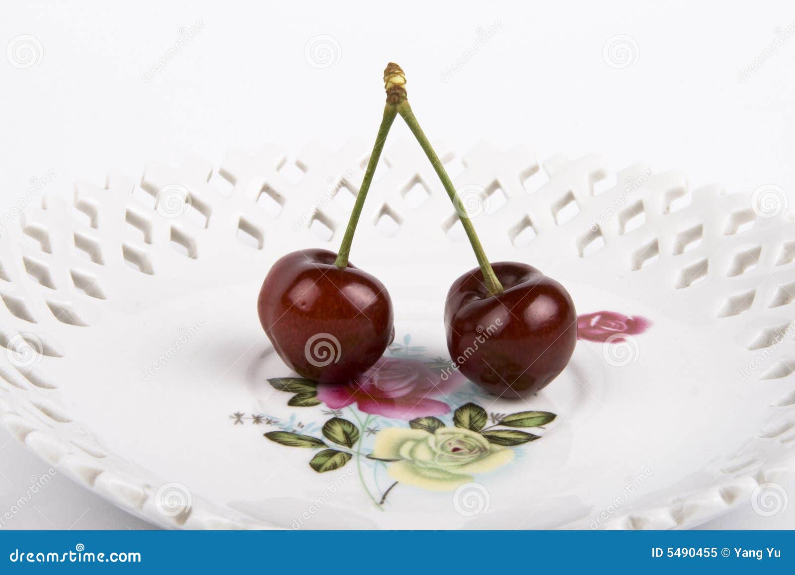 Two Bing Cherries stock image. Image of ripe, cherries 5490455