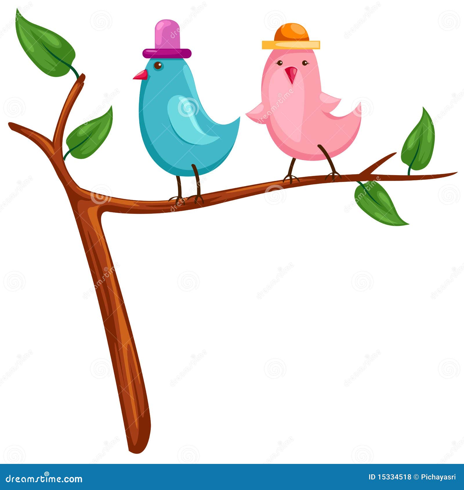 Two birds stock vector. Illustration of feather, flying - 15334518