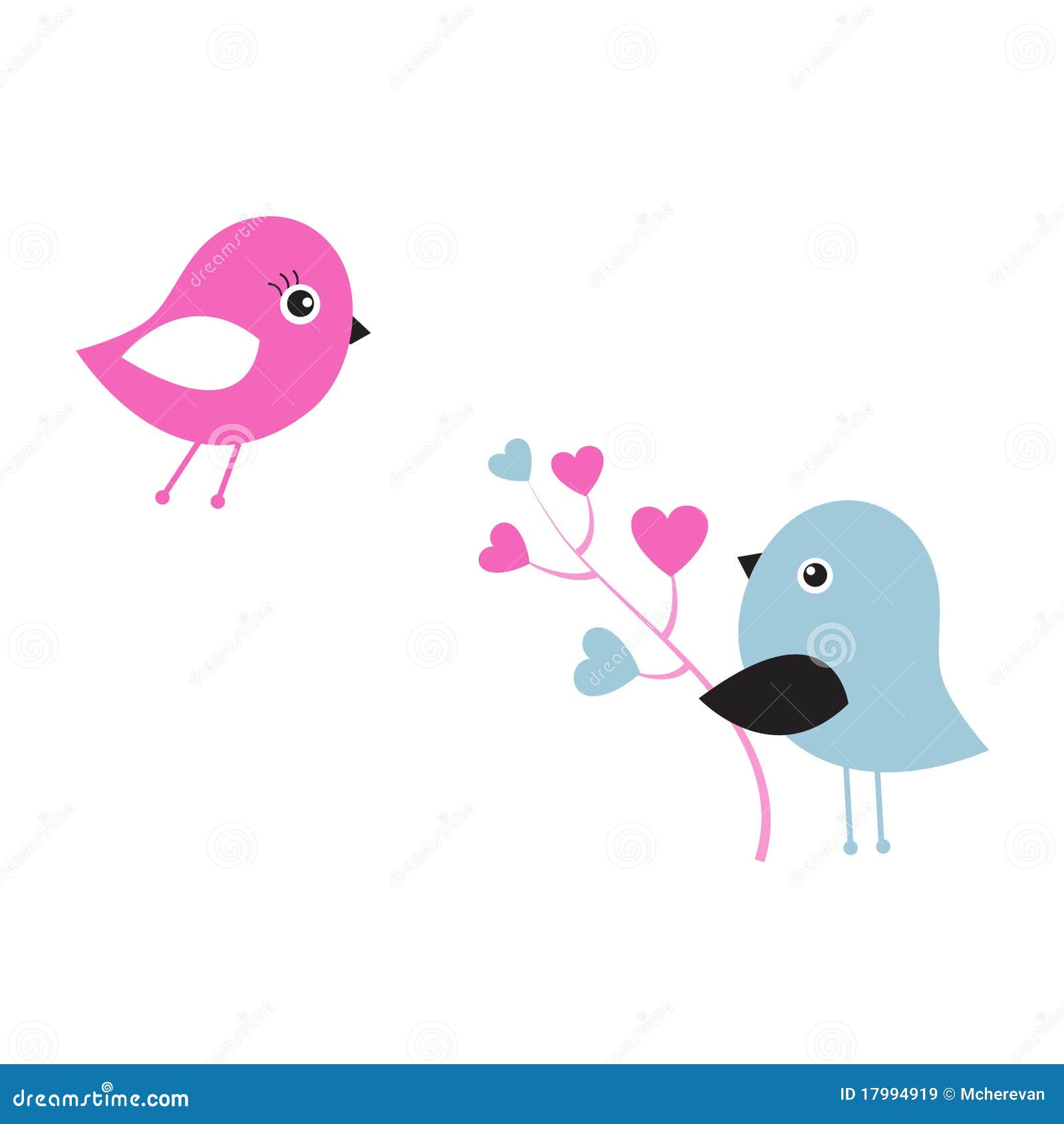 Two birds in love stock vector. Illustration of graphic ...