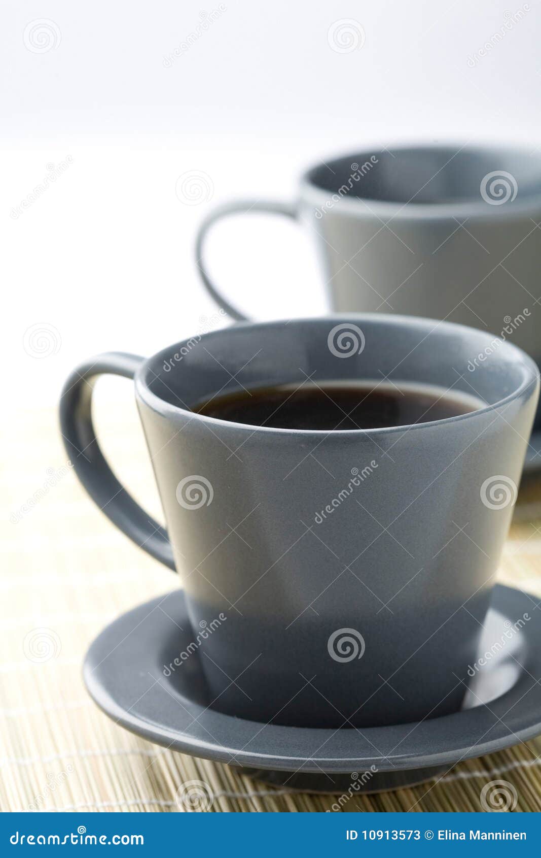 Two black filter coffees. stock image. Image of black 10913573
