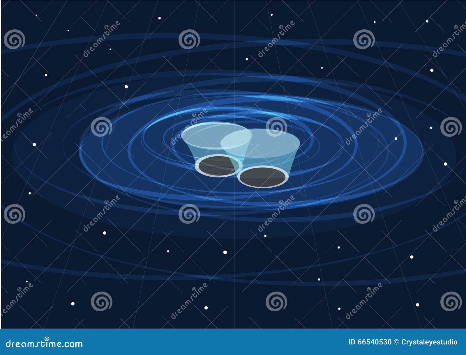 two black holes merging and creates gravitational waves