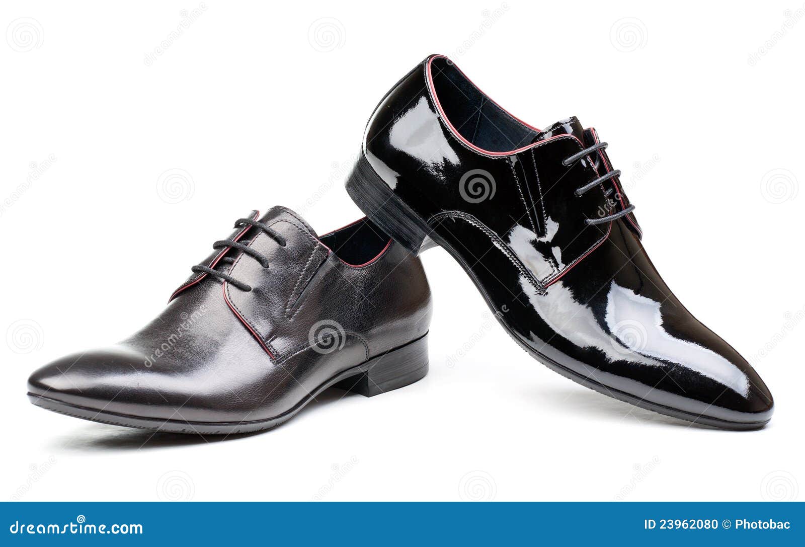 Two Black Men Shoes Against White Stock Photo - Image of elegance ...