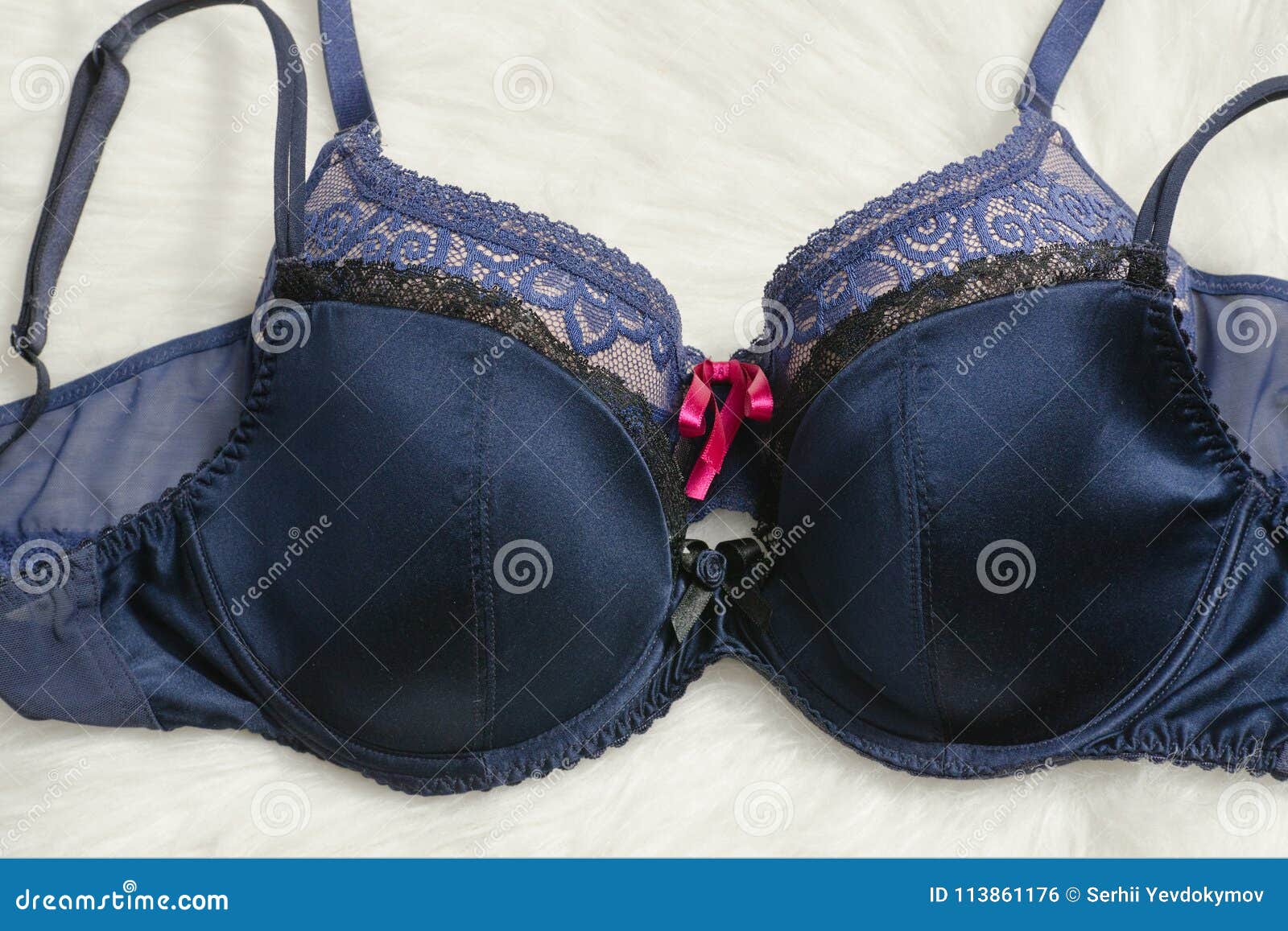 Two Blue Bra Close-up. Fashionable Concept Stock Photo - Image of pink ...