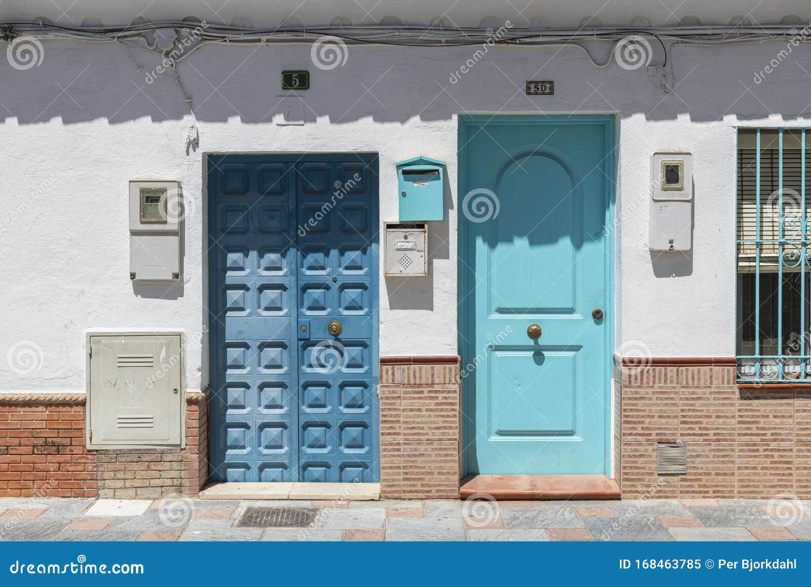 two blue streetdoors fuengirola spain