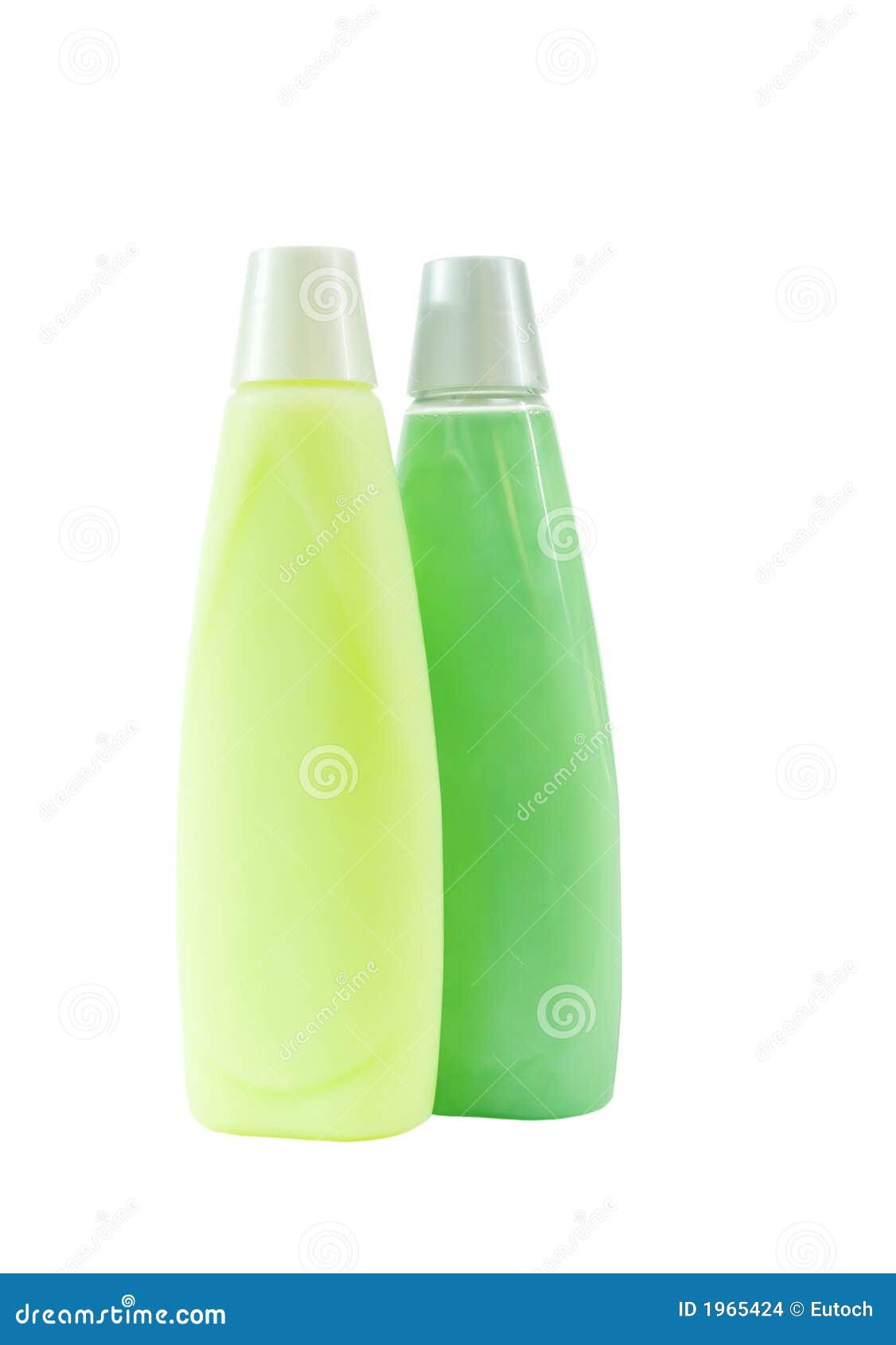 Two Bottles of Green Shampoo Stock Photo Image of white, liquid 1965424