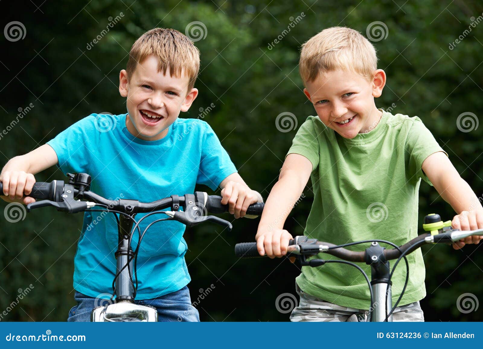 boys riding bikes