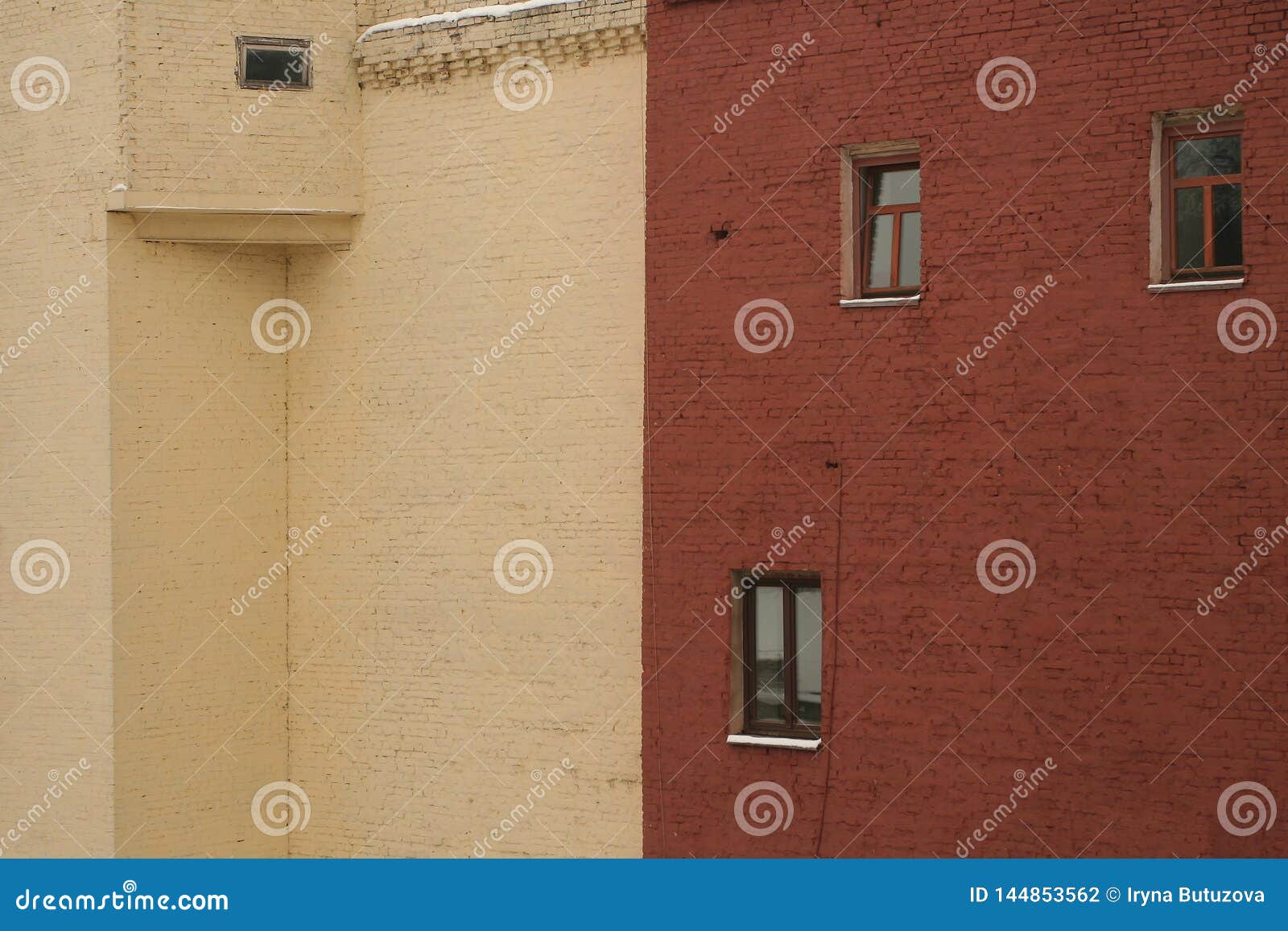 Two Brick Houses - Beige and Terracotta Stock Photo - Image of travel,  brick: 144853562