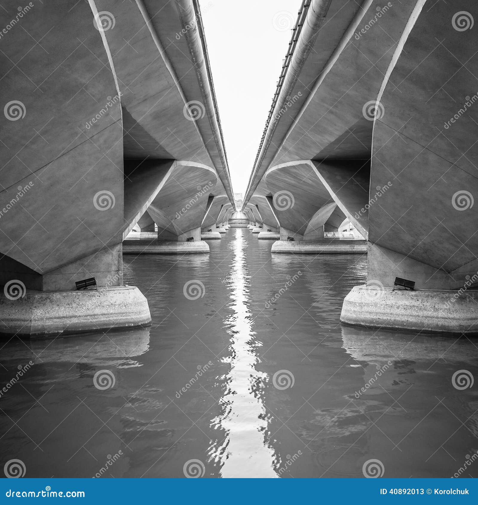 Two bridges and light stock image. Image of white, bridge 40892013