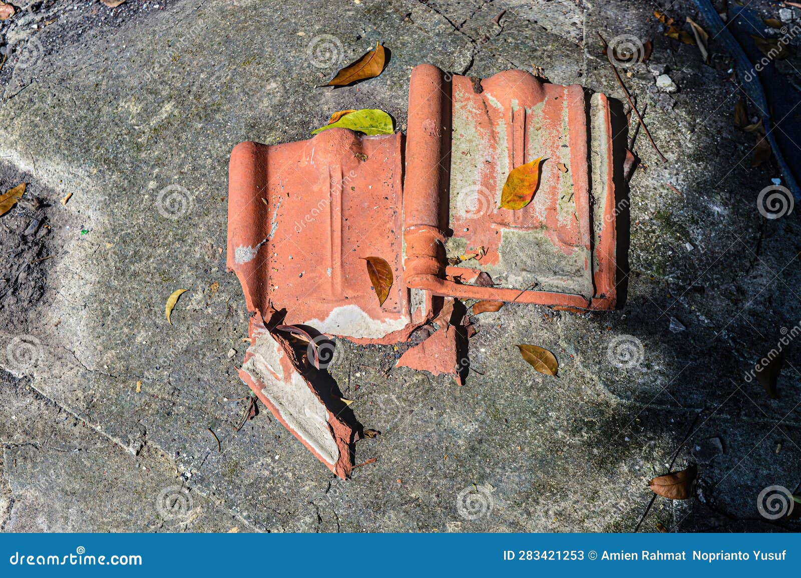Two Broken and Unused Tiles Stock Image Image of clay, abandoned