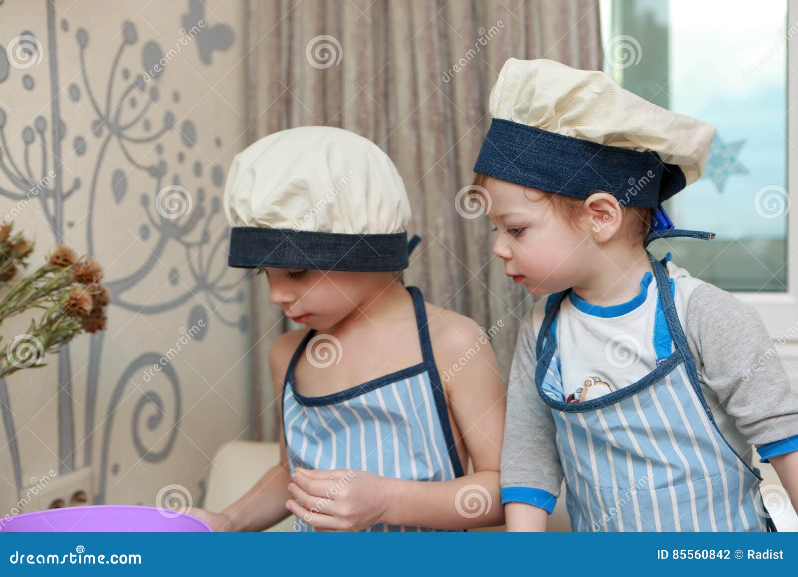 Two Brothers Cooking in Kitchen Stock Photo Image of indoor, meal