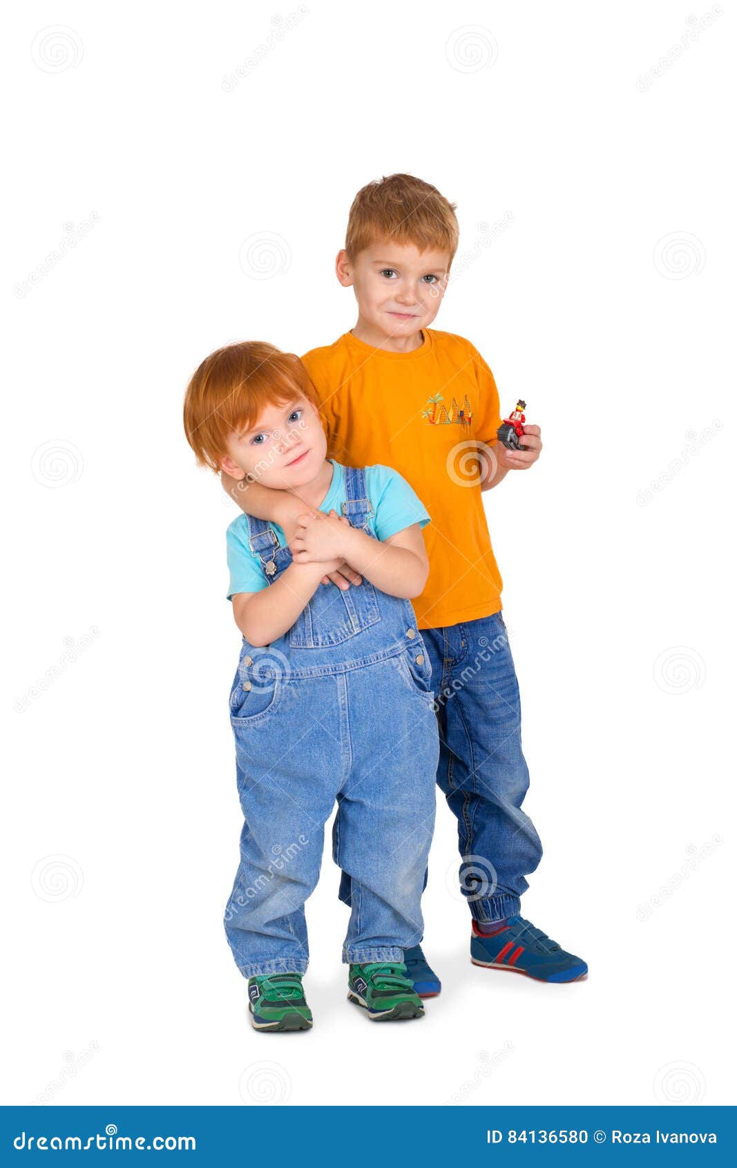 Two Brothers with Red Hair Stand Stock Photo Image of brothers, full