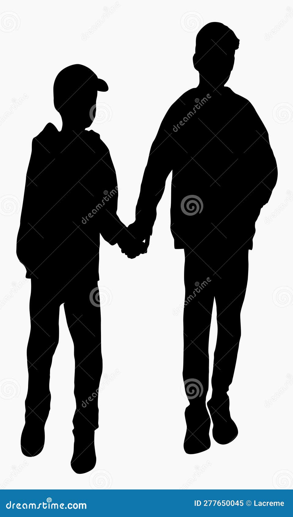 Two brothers silhouettes stock vector. Illustration of creative - 277650045
