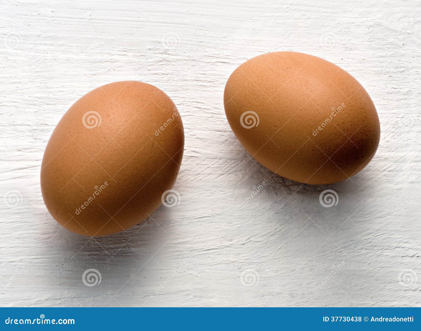 Two Brown Chicken Eggs, Healthy Source of Proteins Stock Photo Image