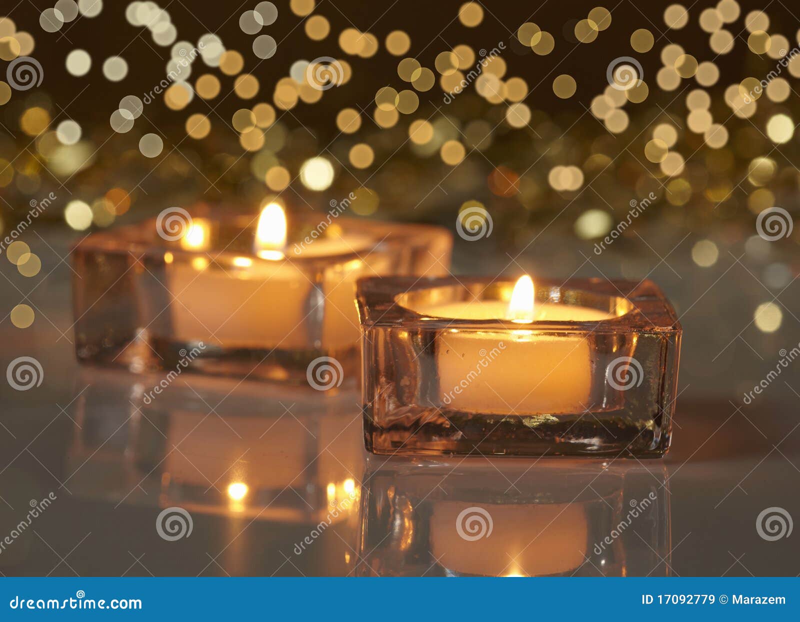 Two burning candles stock image. Image of background 17092779