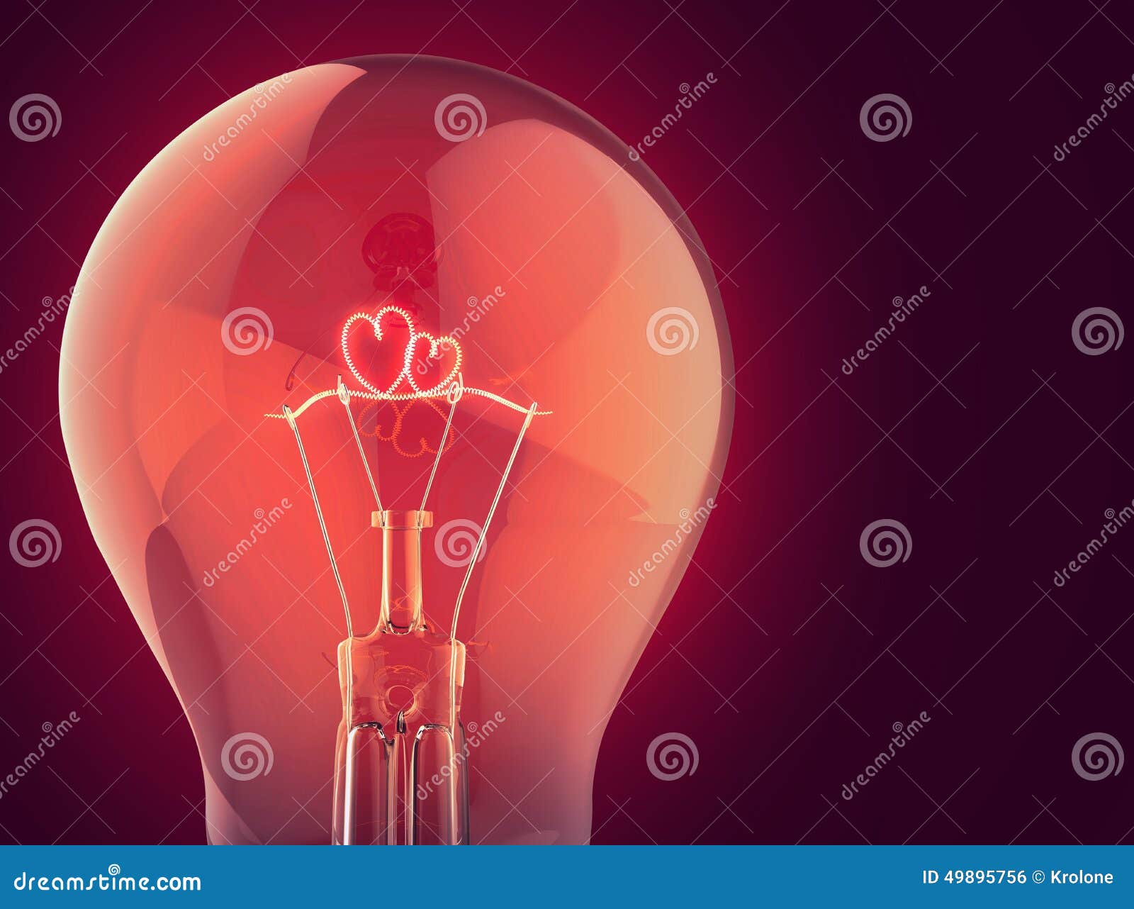 Two Burning Heart in the Electric Lamp Stock Photo Image of energy