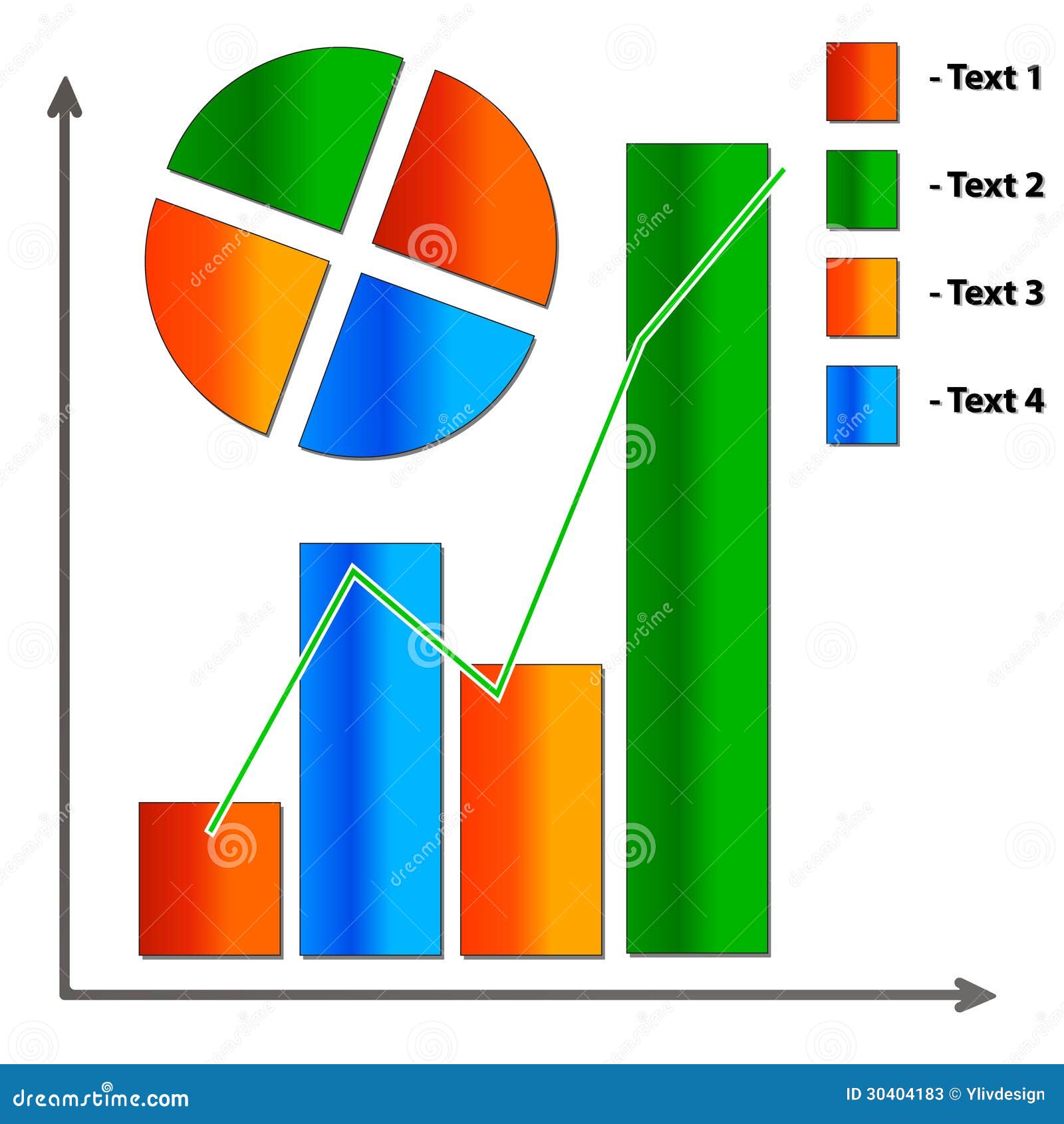 Two business chart stock vector. Illustration of market - 30404183