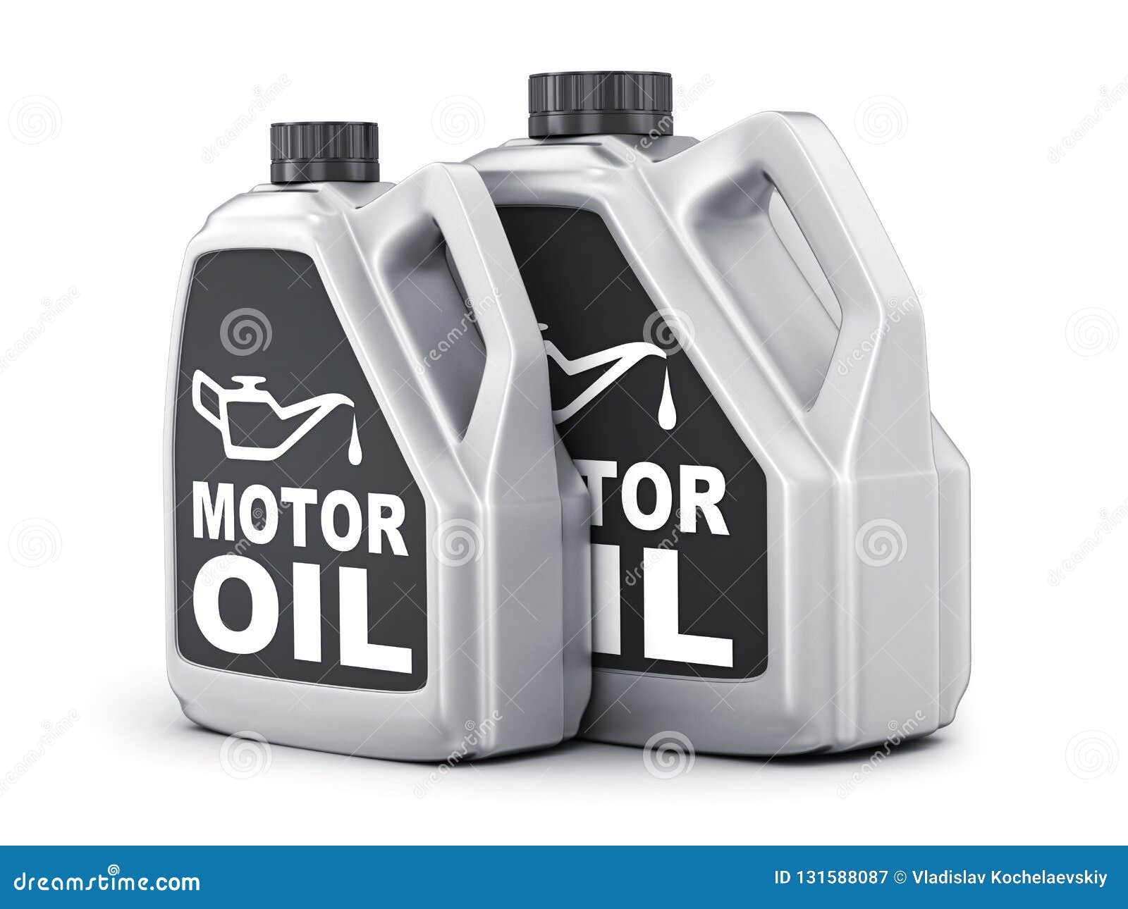 Two Can Motor Oil on White Background Stock Illustration - Illustration ...