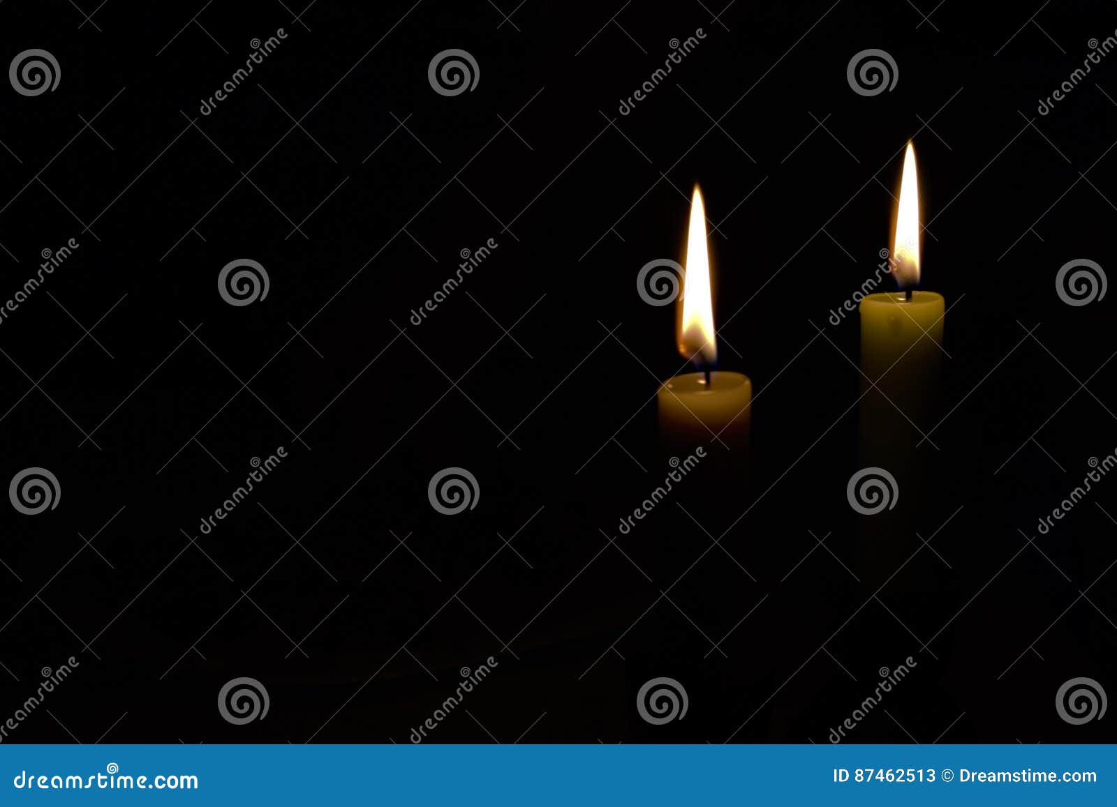 Two candles stock image. Image of represent, light, warmth 87462513