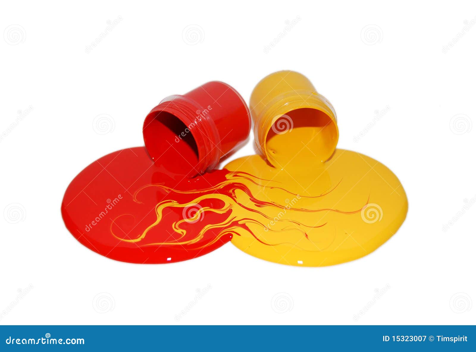 Two Cans Of Paint Upside Down, Mix Royalty Free Stock Photography