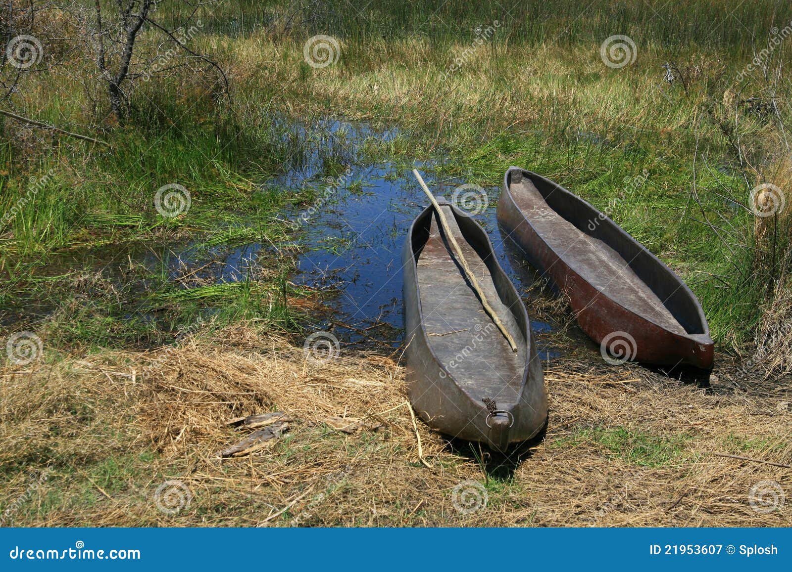 Two carbon fiber canoes stock image. Image of fishing 21953607