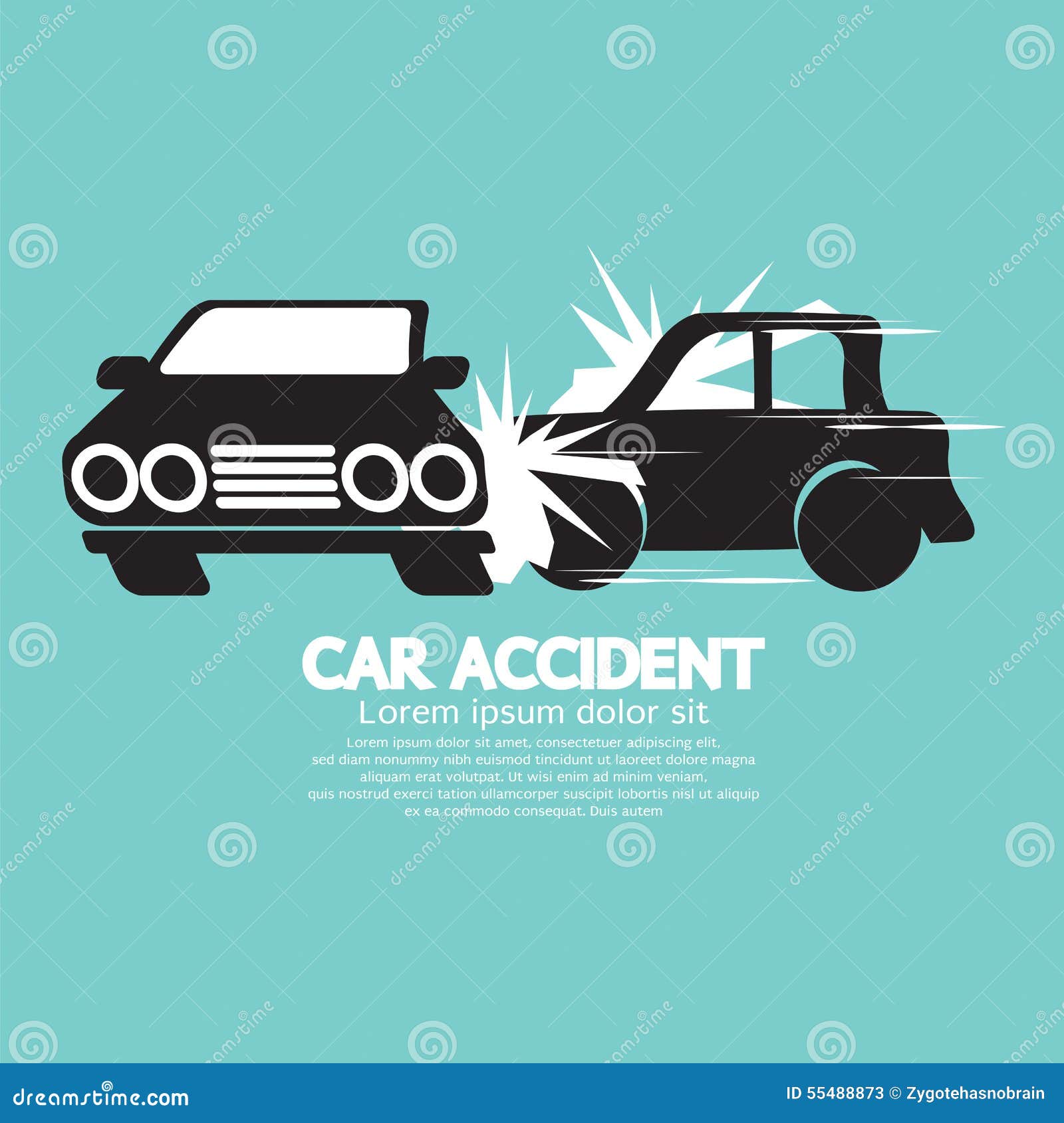 Premium Vector  Two cars crash crashing into each other's front hand drawn  style illustration car crash banner