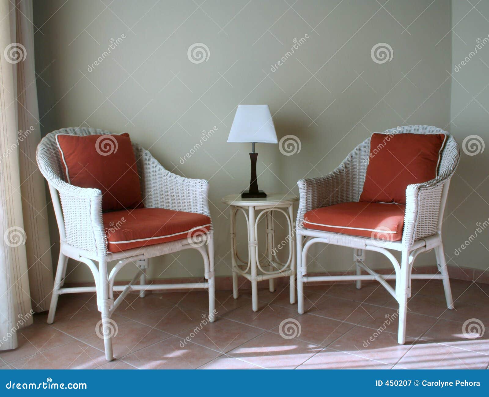 floor lamp between two chairs