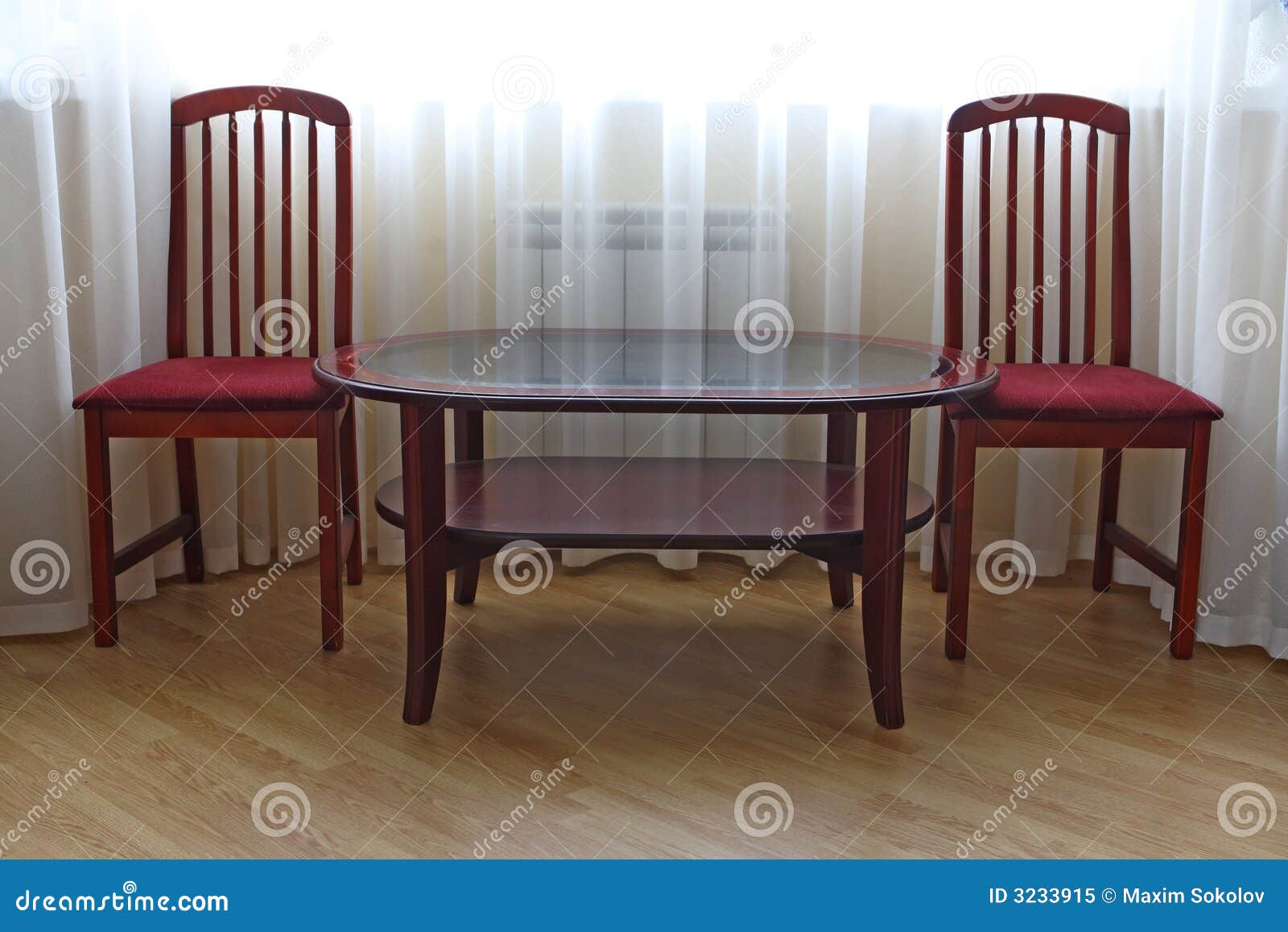 Two chairs and table stock image. Image of table, equal 3233915